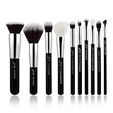 JESSUP 10 pcs Brush Set Black/Silver T176 - PROFESSZIONÁLIS SMINKECSET KÉSZLET ARCA SZEMRE