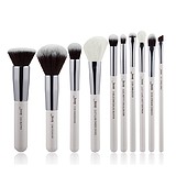 JESSUP 10 pcs Brush Set Pearl White/Silver T236 - PROFESSZIONÁLIS SMINKECSET KÉSZLET ARCA SZEMRE