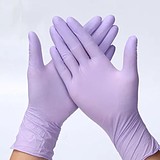 BF COSMETICS PVC Glove Purple "M" - 1 PÁR ELDOBHATÓ PVC ÁTTETSZŐ VÉDŐKESZTYŰ 